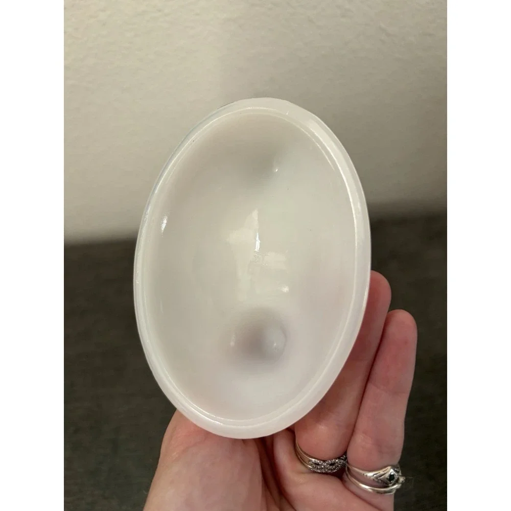 VTG Hazel Atlas Milk Glass Hen on Nest 4 1/2 